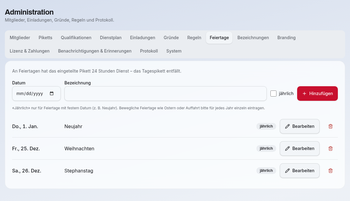 Feiertage