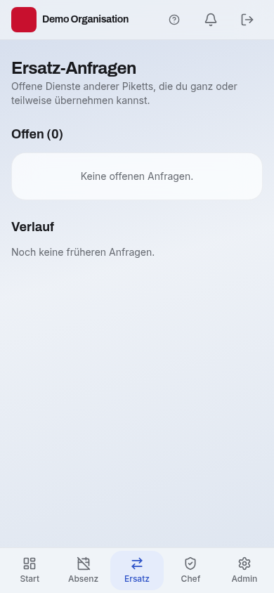 ersatz Smartphone – anonymisierte Testansicht